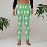 Green Seashell Leggings
