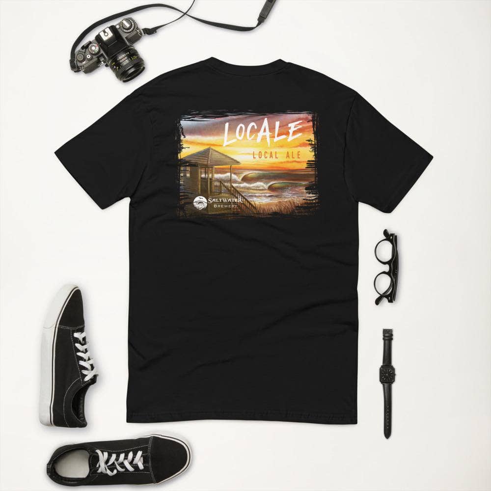 SaltWater Brewery LocAle - Black Short Sleeve T-shirt