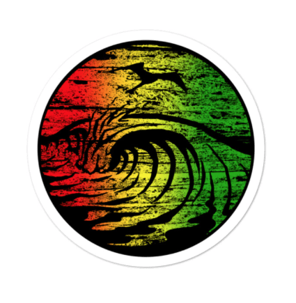 SaltWater Brewery Rasta Sticker Black