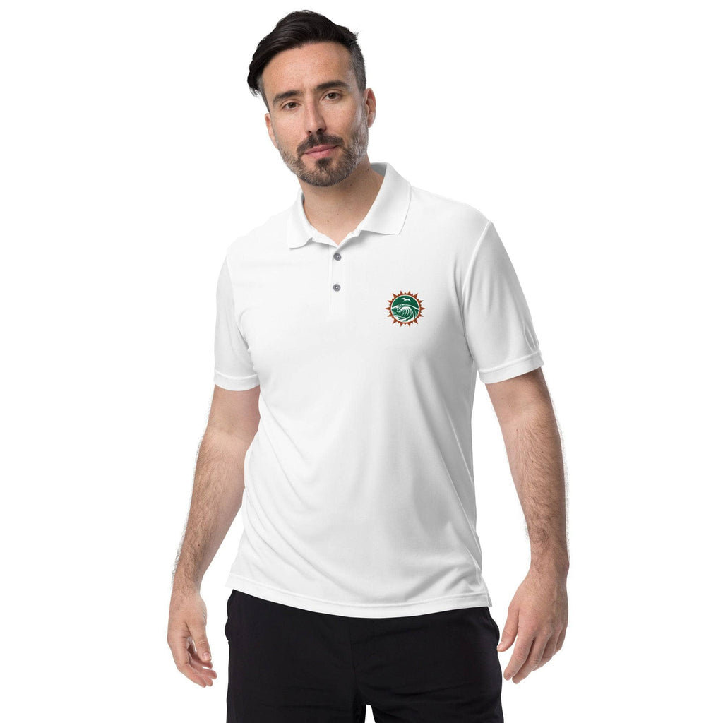 SaltWater Brewery Teal performance polo shirt