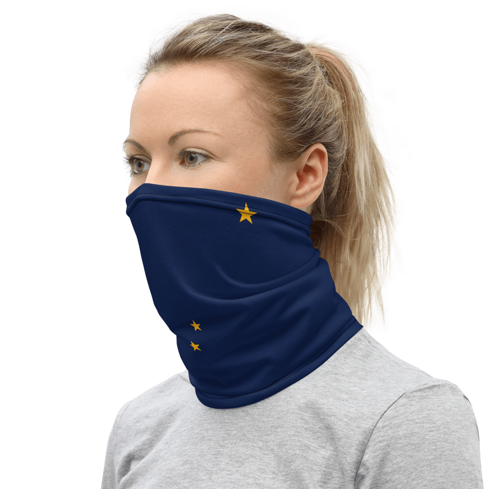 UPF Neck Gaiter / Fishing Sun Buff – Alaska Flag