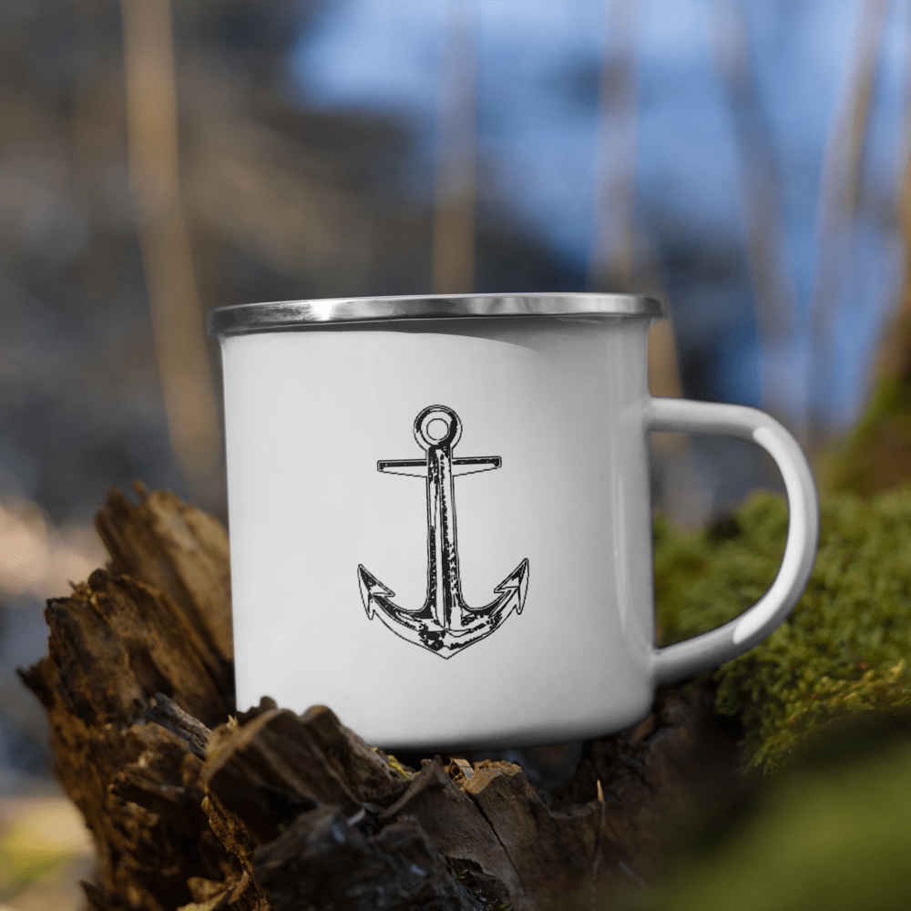 SaltWater Brewery Anchor Enamel Mug