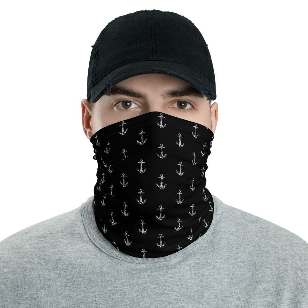 UPF Neck Gaiter / Fishing Sun Buff – Anchor Pattern