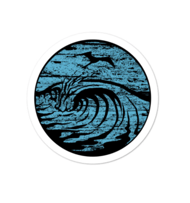 SaltWater Brewery Blue Circle Sticker