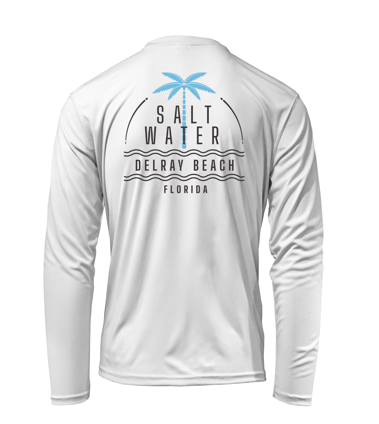 Blue Palm - UV Long Sleeve 3XL / White