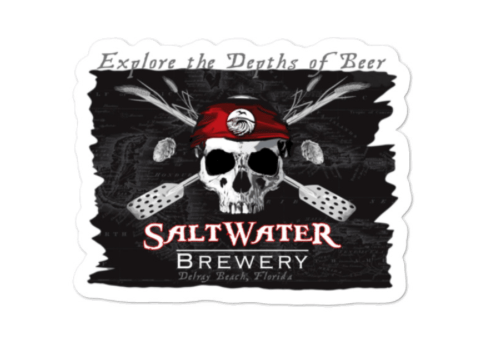 SaltWater Brewery Jolly Roger Sticker