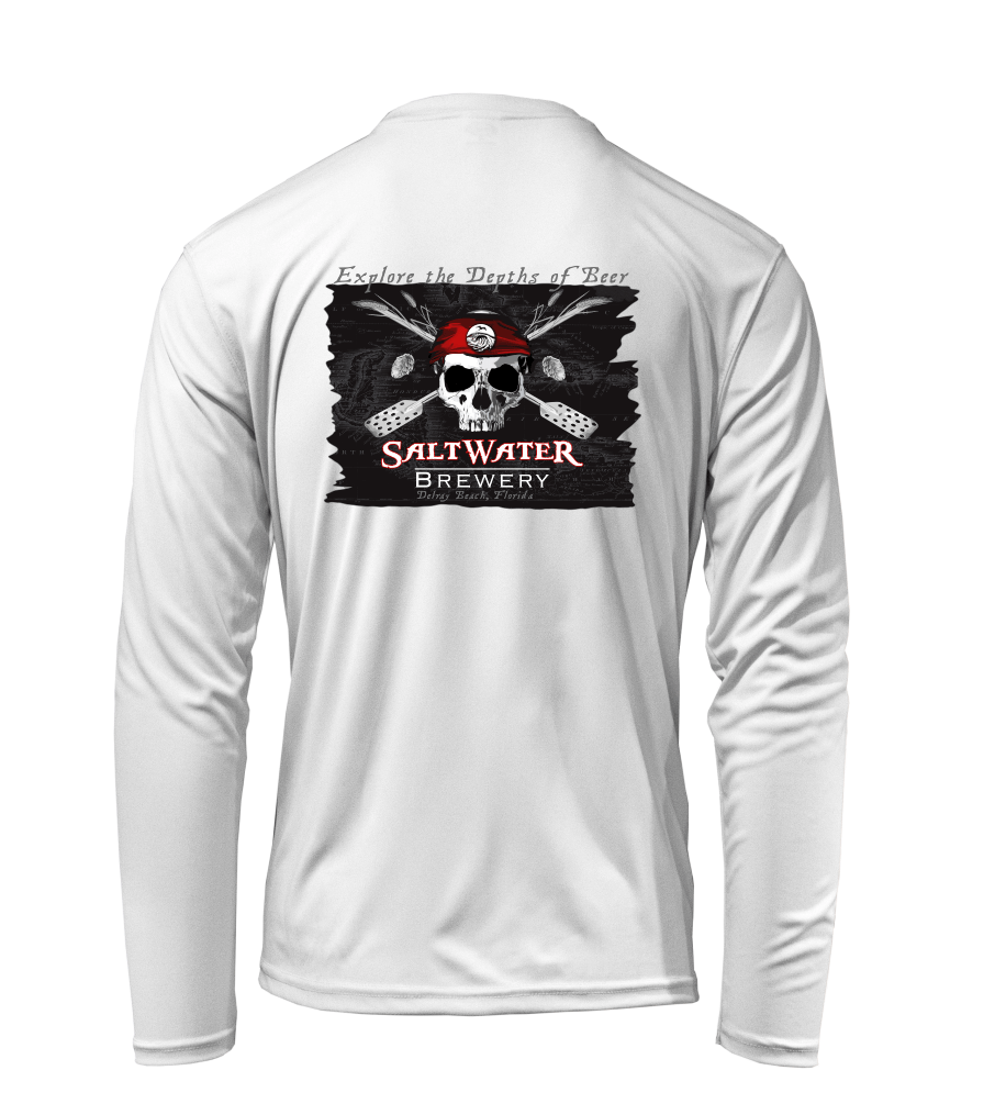 Salty Back from The Depths Long Sleeve Fishing T Shirt - Salty X-Large / Dark Grey