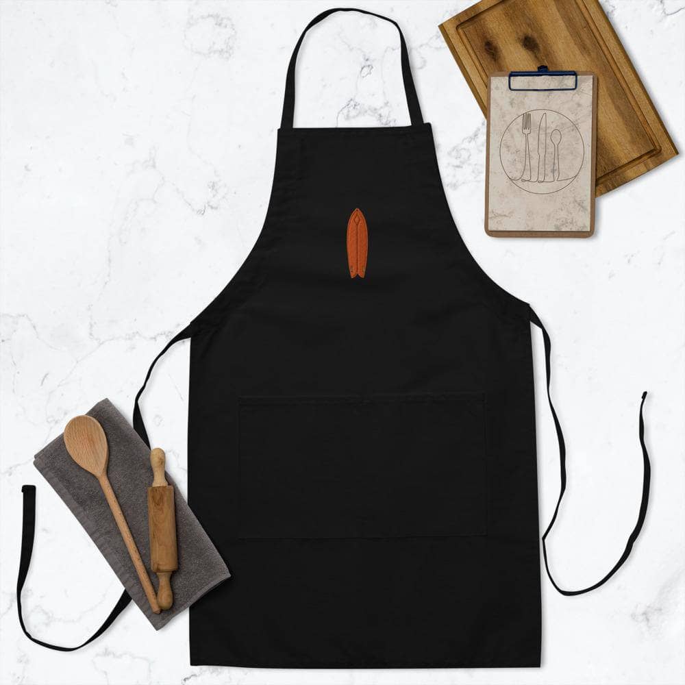 Retro Surfboard Embroidered Apron