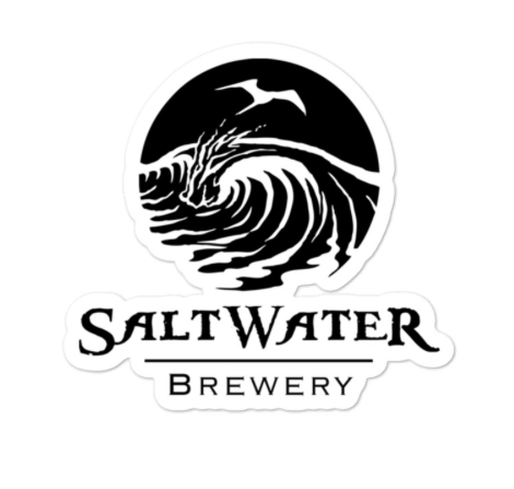 SaltWater Brewery Saltwater Black Logo Sticker