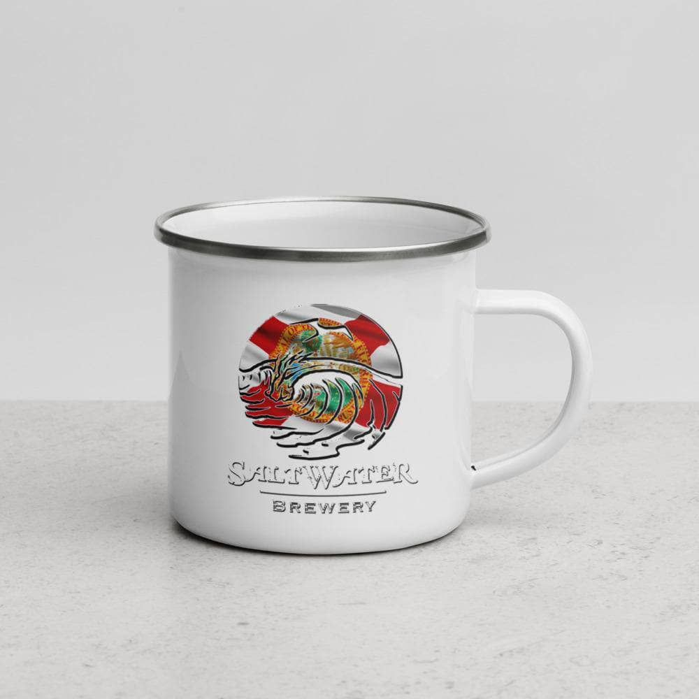 SaltWater Brewery Saltwater Florida Flag Enamel Mug