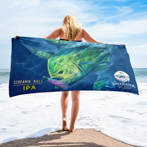 SaltWater Brewery Screamin' Reels Beach Towel
