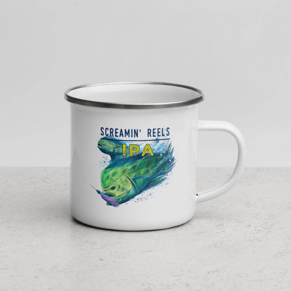 SaltWater Brewery Screamin' Reels Enamel Mug