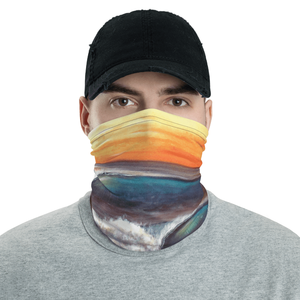 UPF Neck Gaiter / Fishing Sun Buff – Sunrise Wave