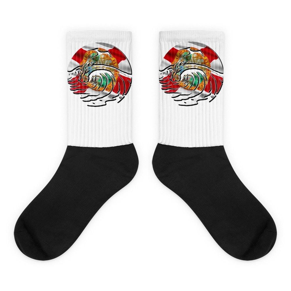 SaltWaterBrewery Florida Flag Logo - Black foot socks