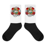Florida Flag Logo - Black foot socks