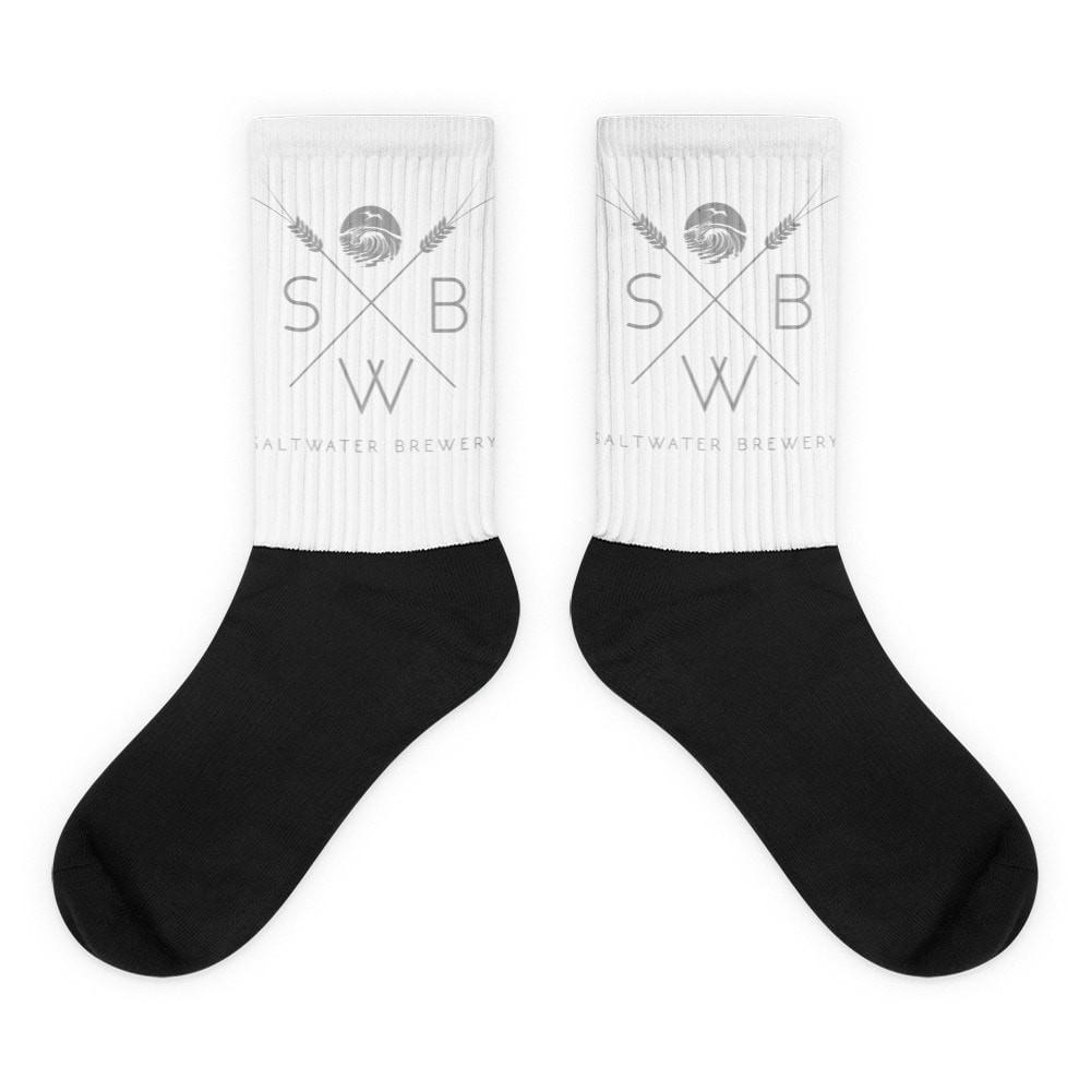 SaltWaterBrewery Grain Logo - Black foot socks