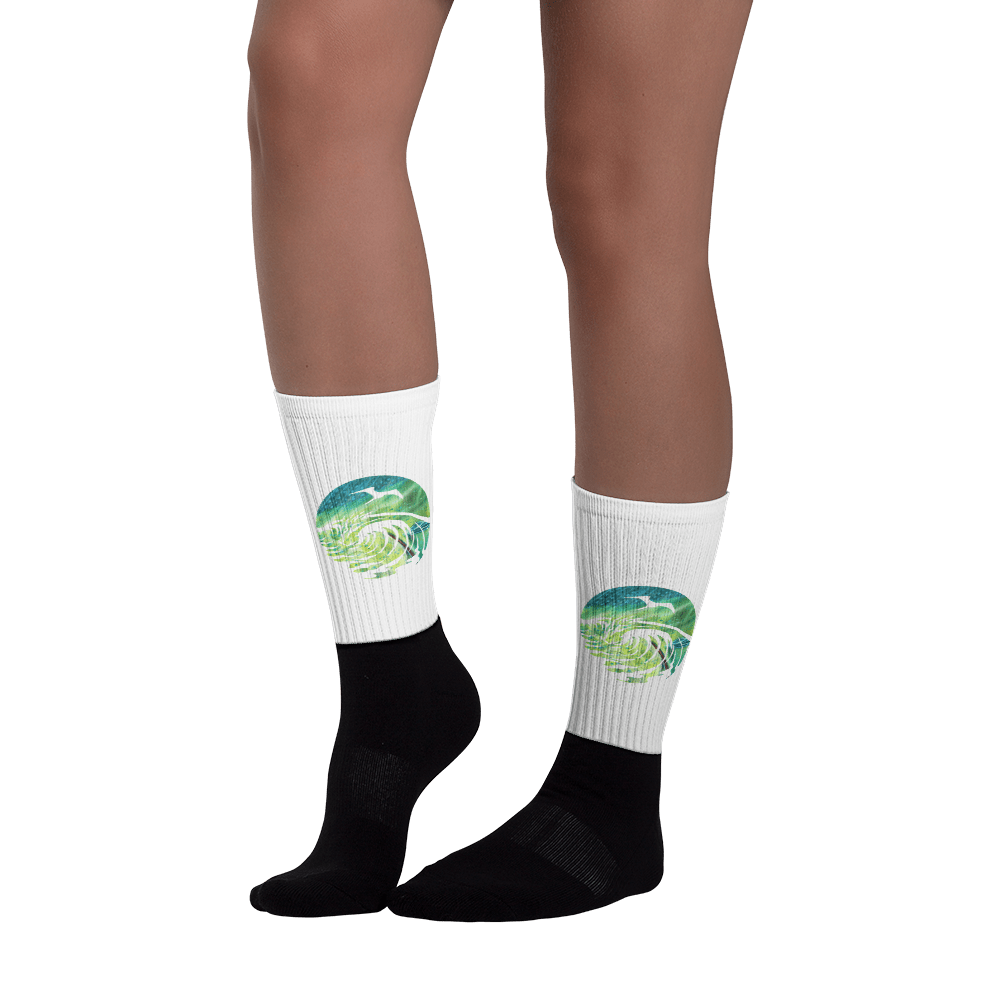 SaltWaterBrewery Mahi-Mahi- Black foot socks