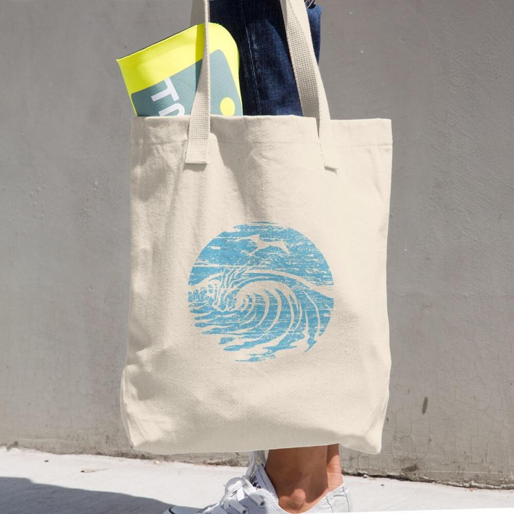SaltWaterBrewery Ocean Blue Logo - Cotton Beach Tote