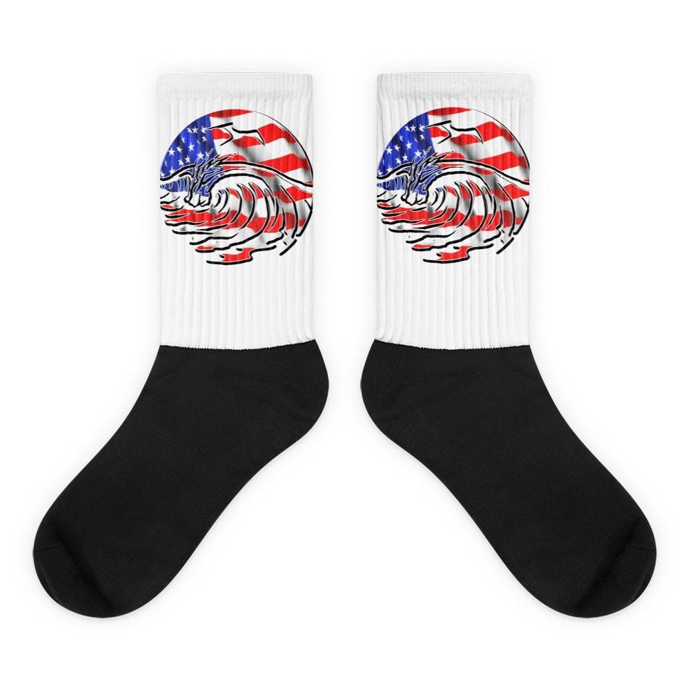 SaltWaterBrewery USA Logo - Black foot socks
