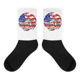 USA Logo - Black foot socks